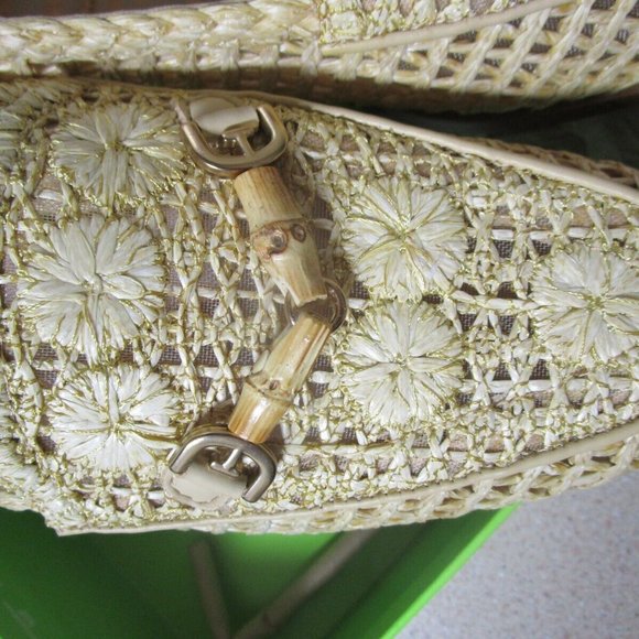 Sam Edelman Women's Lowell Loafer size 5 natural Raffia tan woven flowers NIB - Picture 6 of 8